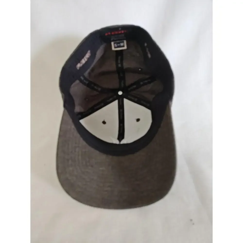 Hurley Men's Hat Brown Gray Yupoong Baseball Cap Flexfit S/M‎ Embroidered Logo